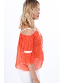 Bluza portocalie cu umerii goi MP28855 - Magazin online - Boutique